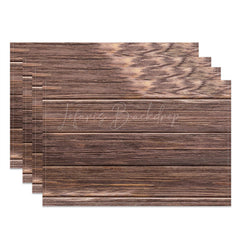 Lofaris Nature Wood Texture Simple Dining Set Of 4 Placemats