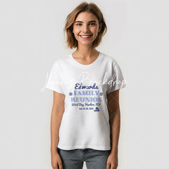 Lofaris Nautical Family Reunion Pale Blue Custom T-Shirt