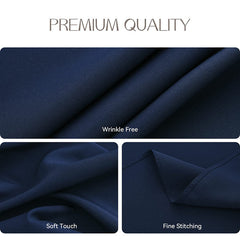 Lofaris Navy Blue 180 GSM Polyester Round Banquet Tablecloth