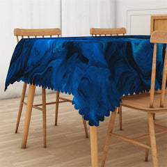 Lofaris Navy Blue Gradient Decorative Rectangle Tablecloth