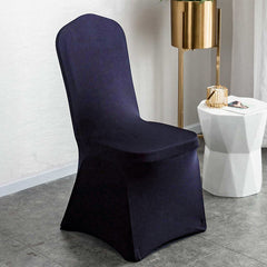 Lofaris Navy Blue Stretch Spandex Banquet Chair Slipcovers