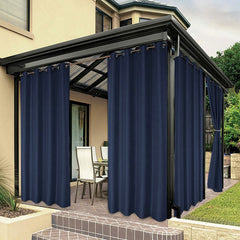 Lofaris Navy Blue Waterproof Grommet Top Outdoor for Front Porch