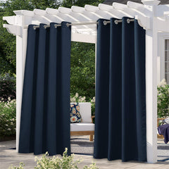 Lofaris Navy Blue Waterproof Grommet Top Outdoor for Front Porch