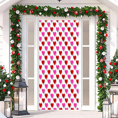 Lofaris Neat Red Pink Little Heart Valentines Day Door Cover