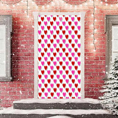 Lofaris Neat Red Pink Little Heart Valentines Day Door Cover