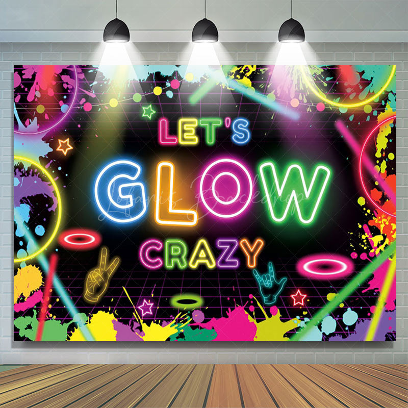 Lofaris Neon Graffiti Lets Glow Crazy Backdrop for Party