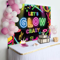 Lofaris Neon Graffiti Lets Glow Crazy Backdrop for Party