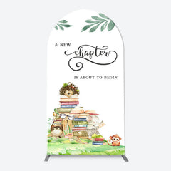 Lofaris New Chapter Books Animals Arch Baby Shower Backdrop