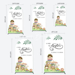 Lofaris New Chapter Books Animals Arch Baby Shower Backdrop