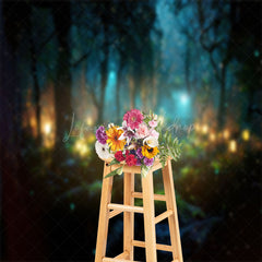 Lofaris Night Bokeh Fairy Tale Forest Backdrop For Photo