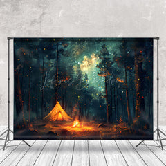 Lofaris Night Forest Bonfire Starry Sky Photoshoot Backdrop