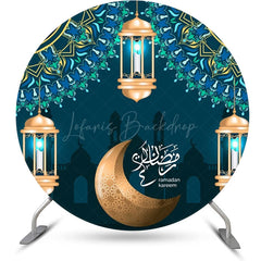 Lofaris Night Lantern Moon Mandala Round Eid Mubarak Backdrop