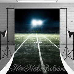 Lofaris Night Spotlight Football Field Sports Sweep Backdrop