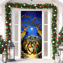 Lofaris Night Star Angels Christmas Door Cover Decoration