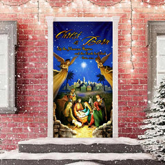 Lofaris Night Star Angels Christmas Door Cover Decoration