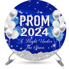 Lofaris Night Under Stars Glitter Balloon Round Prom Backdrop