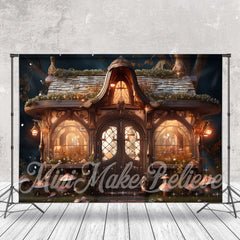 Lofaris Night Ushroom Magic Light Lively Cabin Backdrop