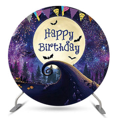 Lofaris Nightmare Halloween Moon Circle Birthday Backdrop