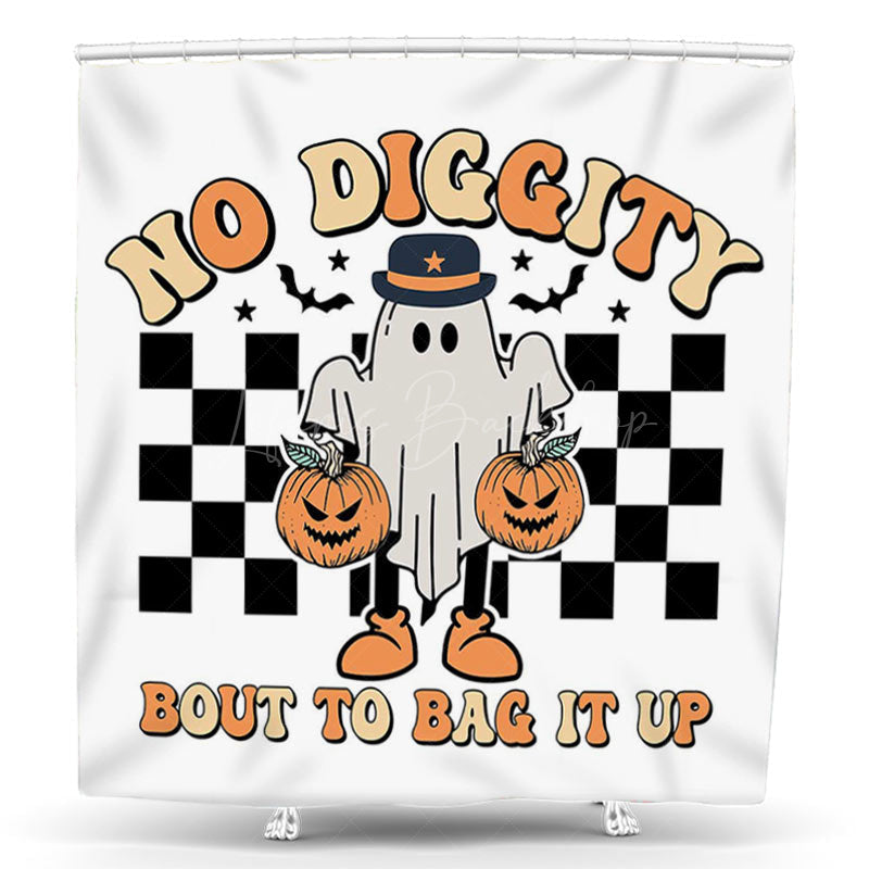 Lofaris No Diggity Bout To Bag It Up Halloween Shower Curtain