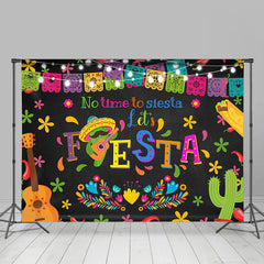 Lofaris No Time to Siesta Cactus Mexican Fiesta Backdrop