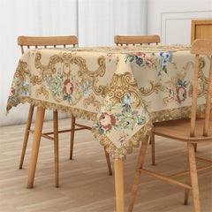 Lofaris Noble Flower Patterns Rectangle Tablecloth