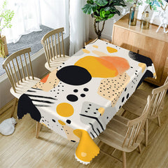 Lofaris Nordic Circles Dots Abstract Rectangle Tablecloth