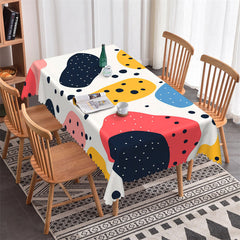 Lofaris Nordic Dot Colorful Abstract Rectangle Tablecloth