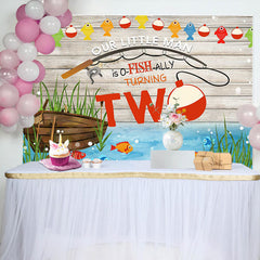 Lofaris O Fish Ally Lake Wood 2nd Birthday Party Backdrop