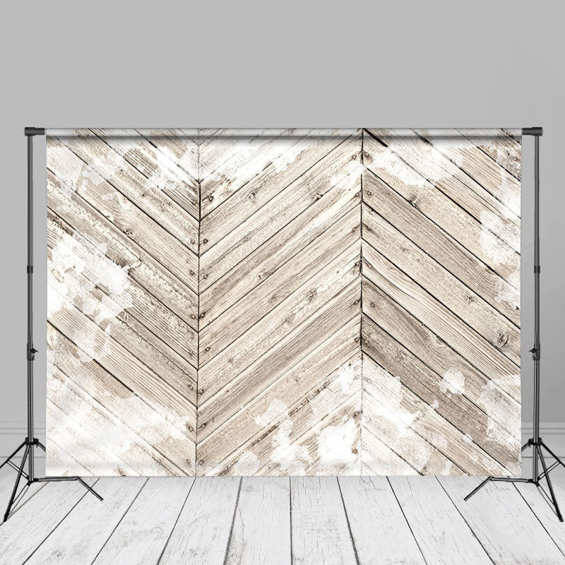 Lofaris Oblique Stripes Light Brown Wood Portrait Backdrop