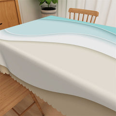 Lofaris Ocean Beach Waves Gradient Blue Party Tablecloth