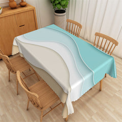 Lofaris Ocean Beach Waves Gradient Blue Party Tablecloth