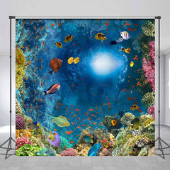 Lofaris Ocean Landscape Colorful Fish Summer Backdrop Decor