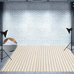 Lofaris Off White Strips Simple Floor Mat For Photography