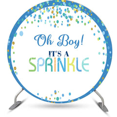 Lofaris Oh Boy Its A Sprinkle Round Baby Shower Backdrop