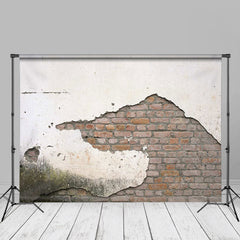 Lofaris Old Clay Faded Cracked Paint Brick Photo Backdrop