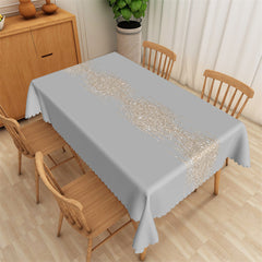 Lofaris Old Fashioned Gray Rose Gold Dining Room Tablecloth