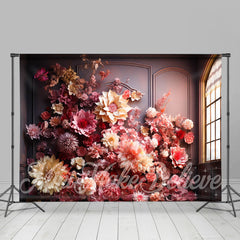 Lofaris Old Masters Trim Wall Pink Floral Fine Art Backdrop