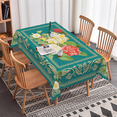 Lofaris Old Style Flowers Rectangle Tablecloth