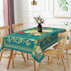 Lofaris Old Style Flowers Rectangle Tablecloth