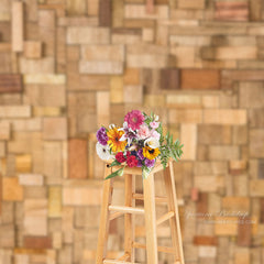 Lofaris Old Wood Bricks Brown Portrait Photoshoot Backdrop