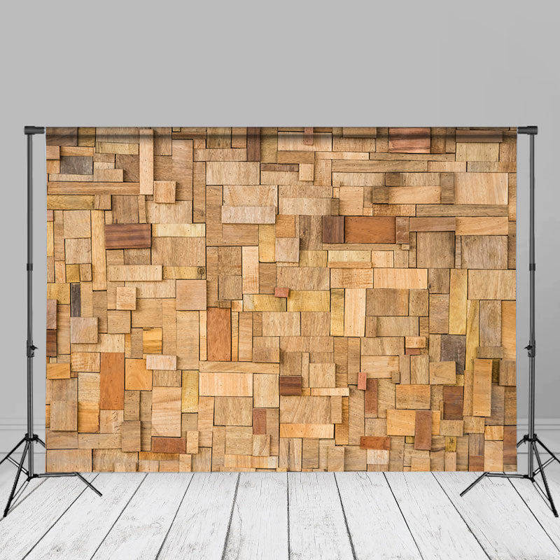 Lofaris Old Wood Bricks Brown Portrait Photoshoot Backdrop