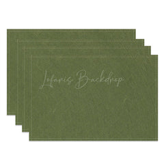 Lofaris Olive Green Solid Color Simple Set Of 4 Placemats