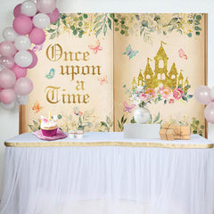 Lofaris Once Upon A Time Princess Castle Birthday Backdrop