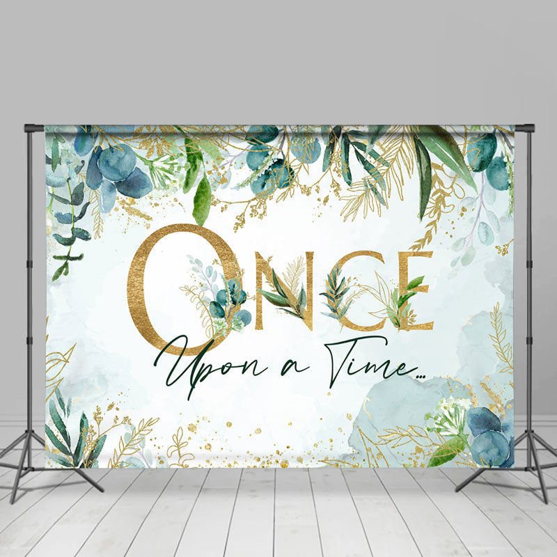 Lofaris Once Upon A Time Watercolor Plants Wedding Backdrop