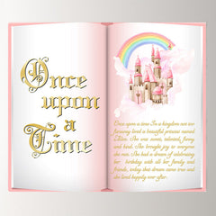 Lofaris Once Upon Pink Fairy Book Custom Birthday Backdrop