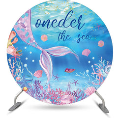 Lofaris Oneder The Sea Mermaid Coral Shell Circle Backdrop