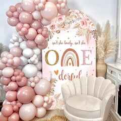 Lofaris Onederful Boho 1st Birthday Semicircle Arch Backdrop