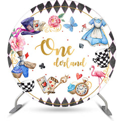 Lofaris Onederland Dress Floral Round 1st Birthday Backdrop