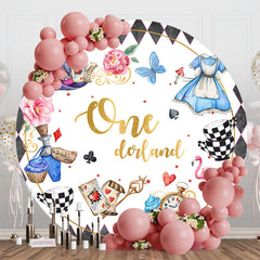 Lofaris Onederland Dress Floral Round 1st Birthday Backdrop