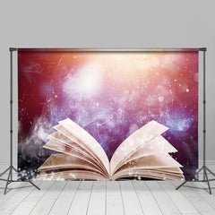 Lofaris Open Book Smoky Bokeh Light World Day Backdrop